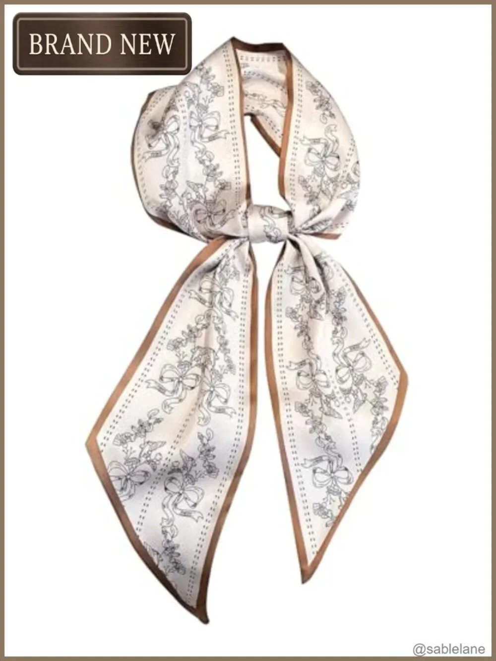 Silky Long Thin Satin Scarf for Women - Multipurpose Headscarf, Hair Neck